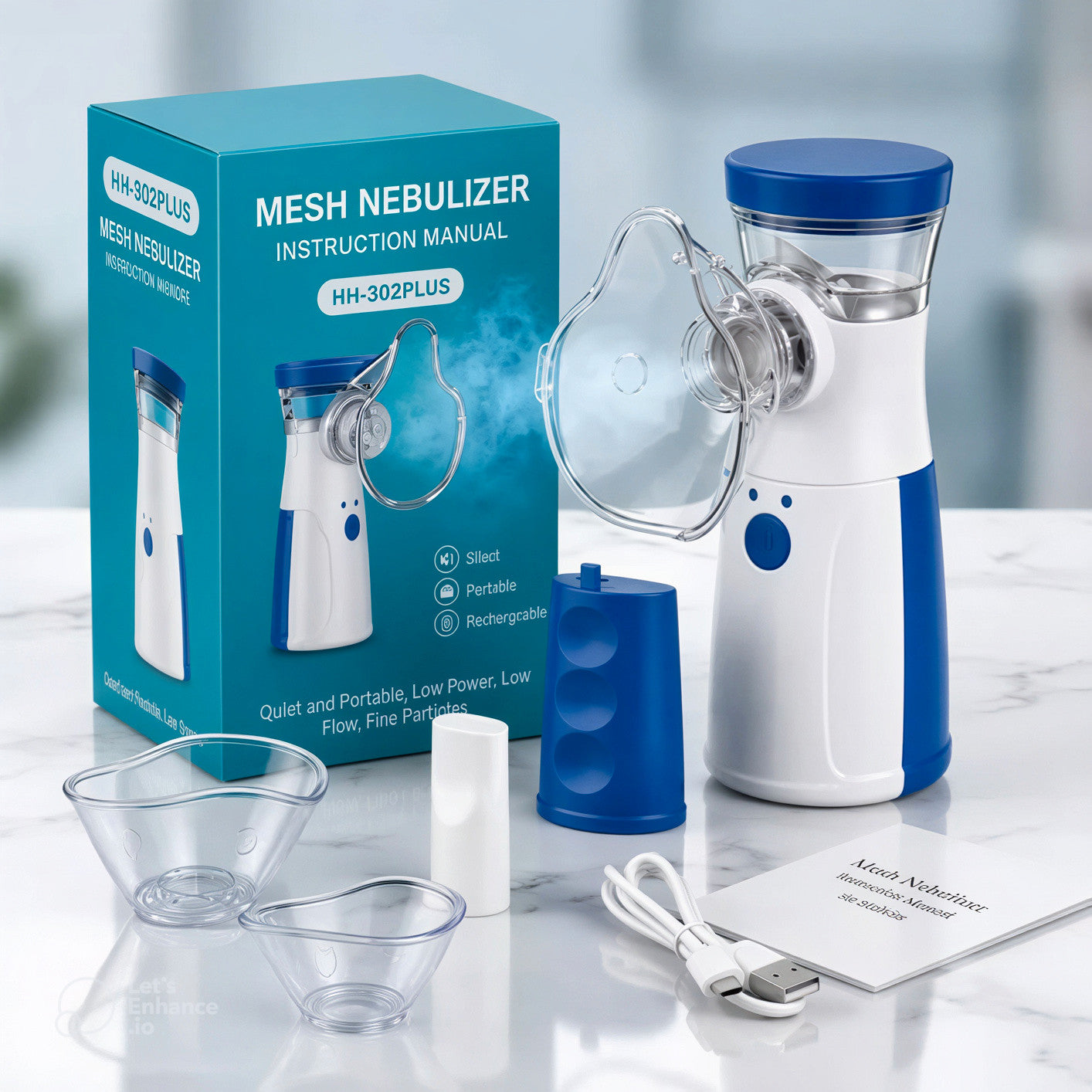 Portable Nebulizer & Humidifier for Baby & Adults | Compact, Silent, Self-Cleaning Machine with Long Battery Life | Effective for Asthma, Cough, Sinus & Allergy Relief at Home