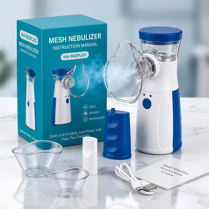 Portable Nebulizer & Humidifier for Baby & Adults | Compact, Silent, Self-Cleaning Machine with Long Battery Life | Effective for Asthma, Cough, Sinus & Allergy Relief at Home