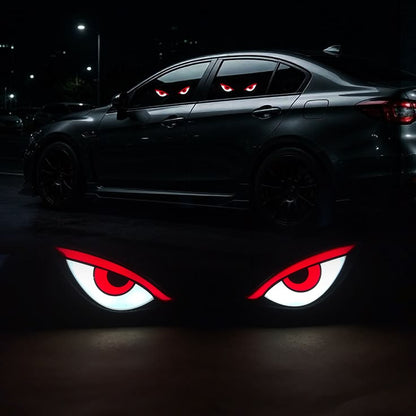 Solar Devil Eyes LED Car Headlight Strips – Wireless Ambient Underglow Light (No Wiring Required)