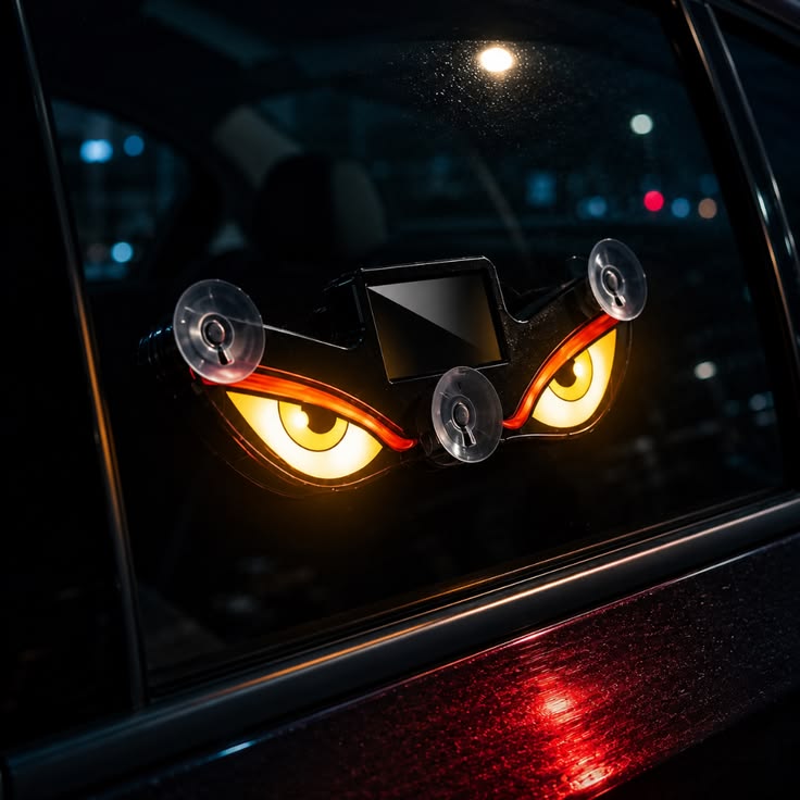 Solar Devil Eyes LED Car Headlight Strips – Wireless Ambient Underglow Light (No Wiring Required)